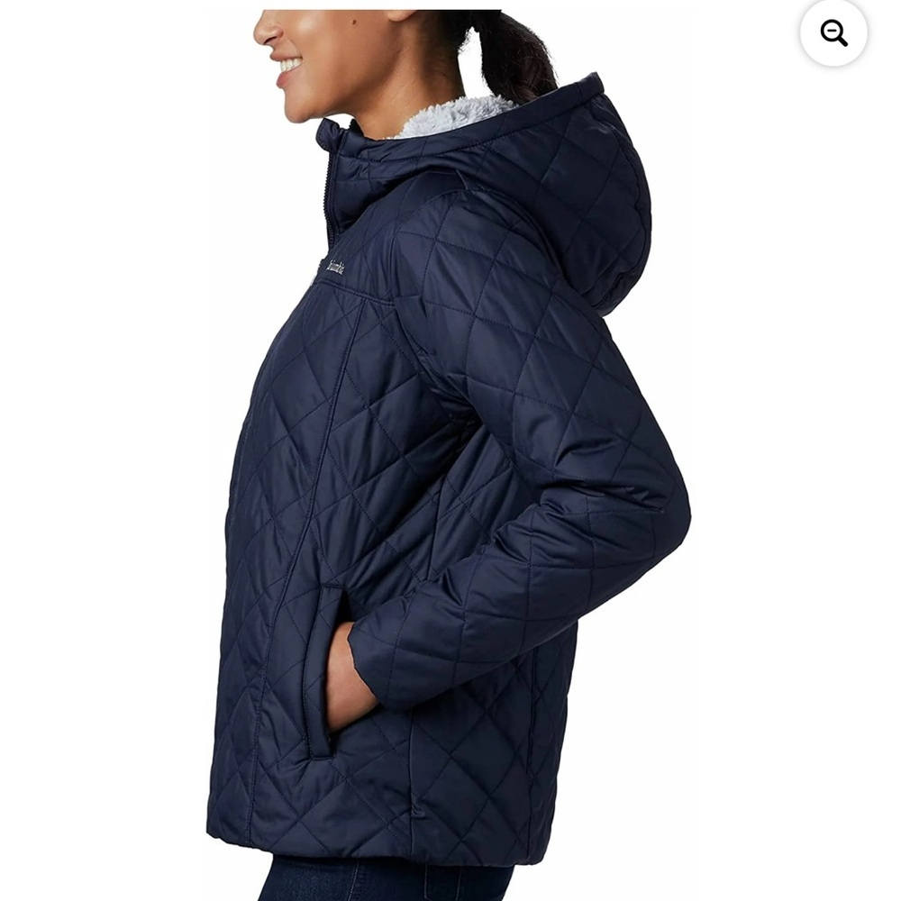 Columbia Womens Copper Crest Hooded Jacket Dark Nocturnal - Picture 3 of 8